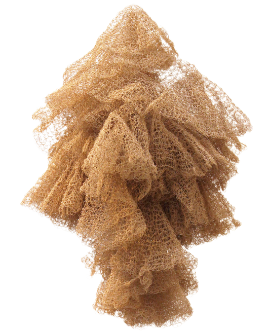 Brown scrubber on a white background