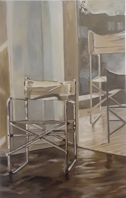 tuoli^3 Oil on Canvas Painting by Eliisa Loukola