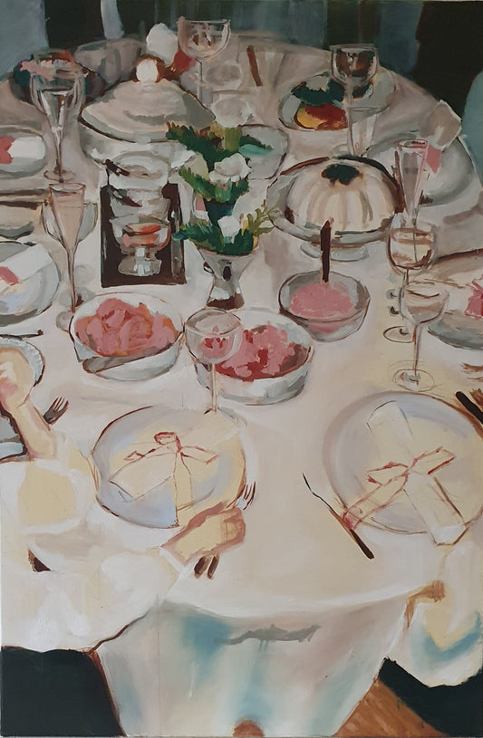 kattaus Oil on Canvas Painting by eliisa loukola