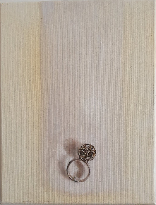 isoäidin sormus Oil on Canvas Painting by Eliisa Loukola