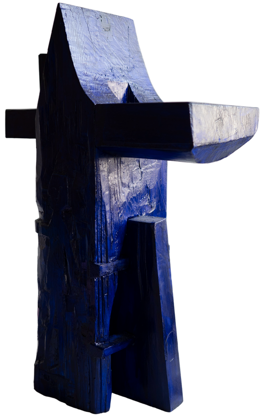 Blue bedside table