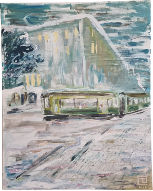 Bulevardi (Hetket, joina ajatus karkaa) Acrylic Painting by Tommi Lehto