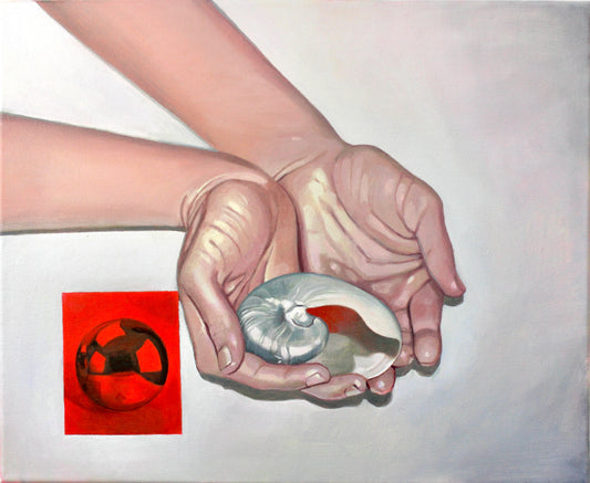 Empty Shell Acrylic Painting by Erin Juntunen