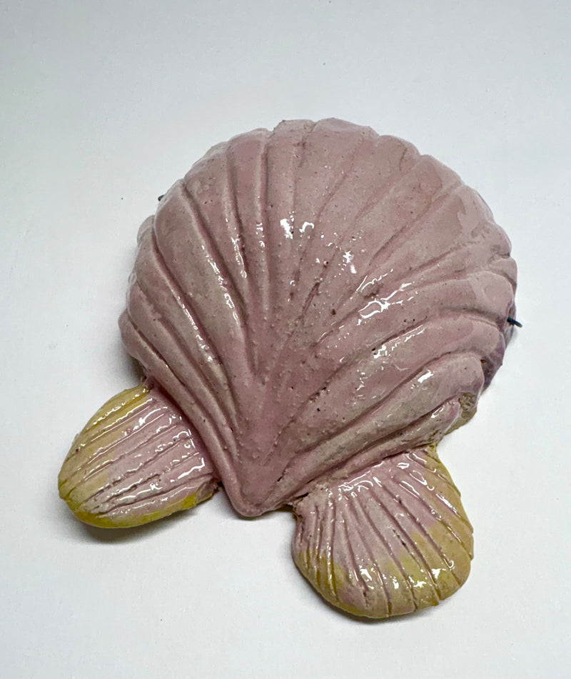 Pink sea shell, mermaids bikini top - image 2
