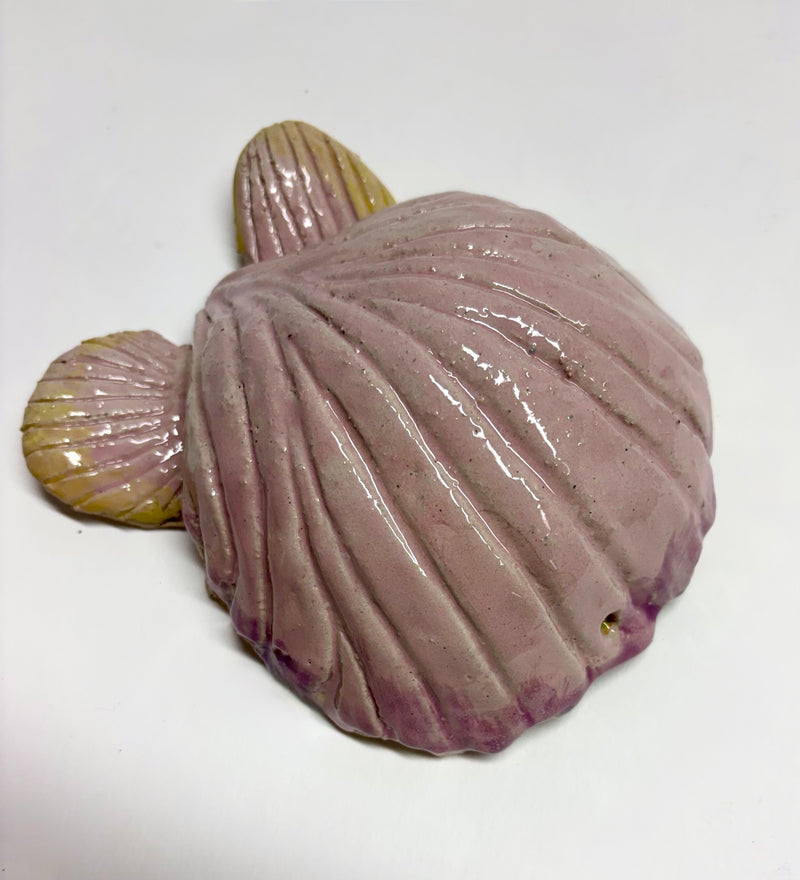 Pink sea shell, mermaids bikini top - image 3