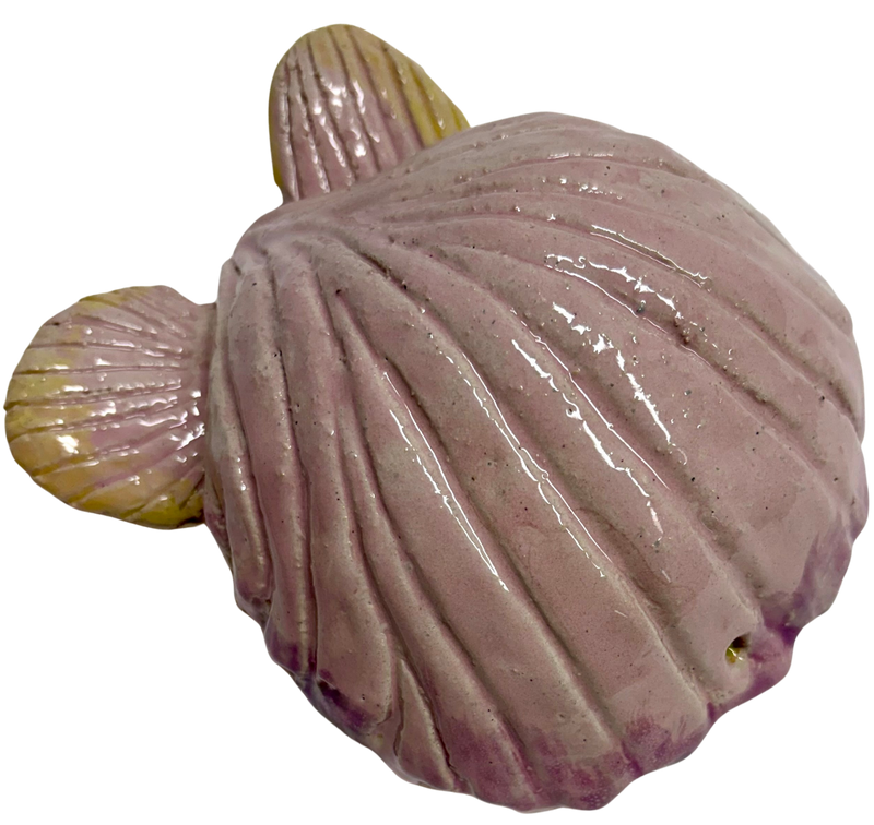 Pink sea shell, mermaids bikini top - image 1