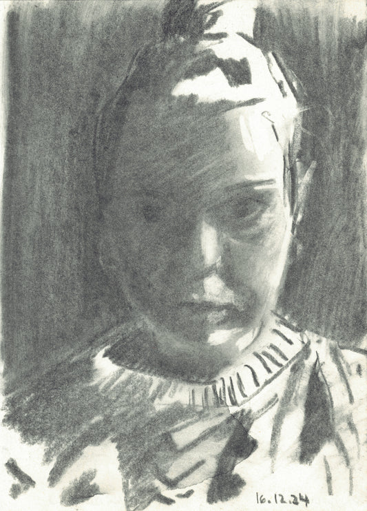 16.12.24 Charcoal Painting by Vera den Arend