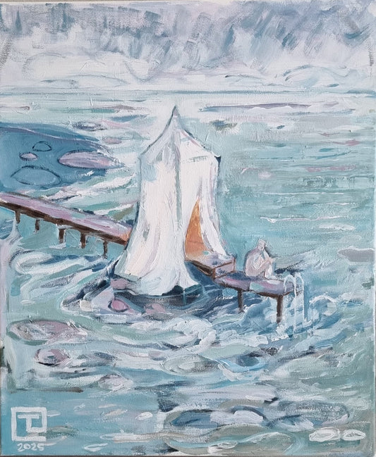 Uimahuone Acrylic Painting by Tommi Lehto