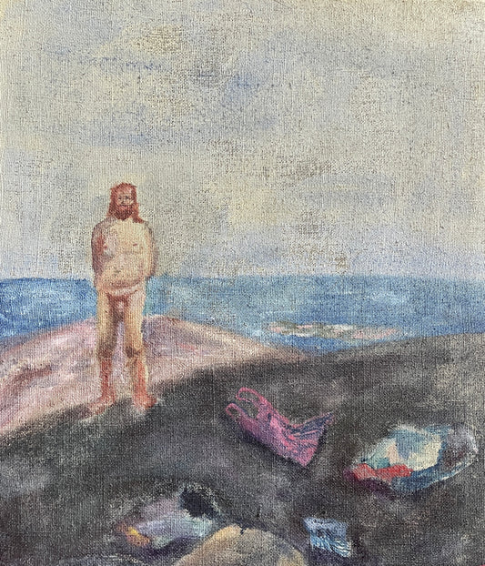 Afternoon at the rock Oil on Canvas Painting by Siiri Turpeinen