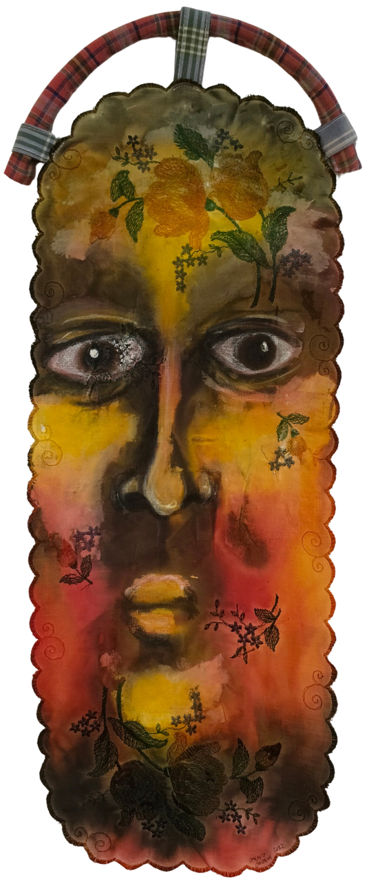 Koitan miettiä jotain muuta (Trying to Think Something else) Textile Colour Textile Art by Onerva Luoma