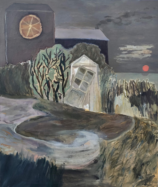 Outo haju mereltä Oil on Canvas Painting by Silja Uuttula