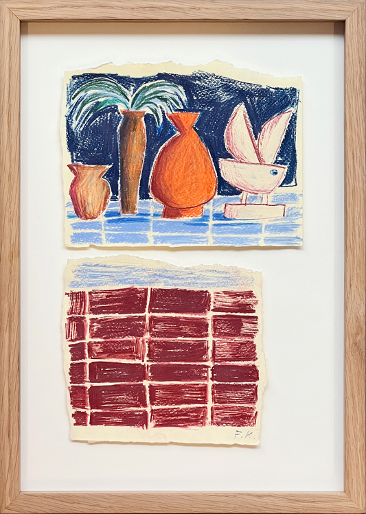 Two Bricks Drawing Painting by Fredrik Karell