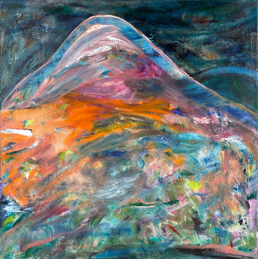 Yksi vuori muiden joukossa Oil on Canvas Painting by Valter Strandén
