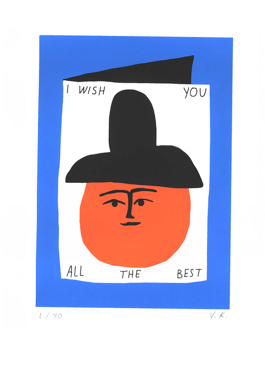 I wish you all the best Screenprint Print by Veera Kesänen